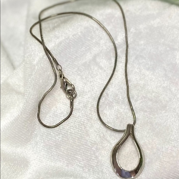 OPEN Teardrop Style Pendant and Necklace - Picture 2 of 2